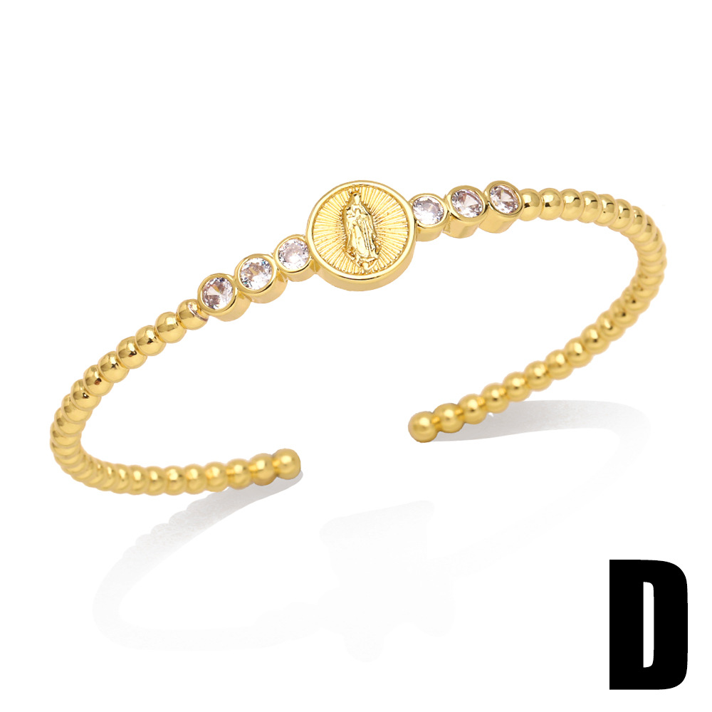 Fashion Bear Heart Shape Copper Bracelets Plating Zircon Copper Bracelets