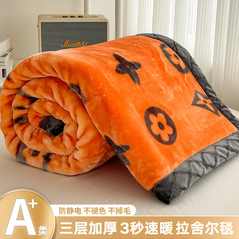 Thickened Raschel Blanket Winter Warm Blanket Cloud Blanket Double-Sided Velvet Blanket Quilt Wedding Gift Blanket Wholesale Thickened Raschel Blanket Winter Warm Blanket Cloud Blanket Double-Sided Velvet Blanket Quilt Wedding Gift Blanket Wholesale
