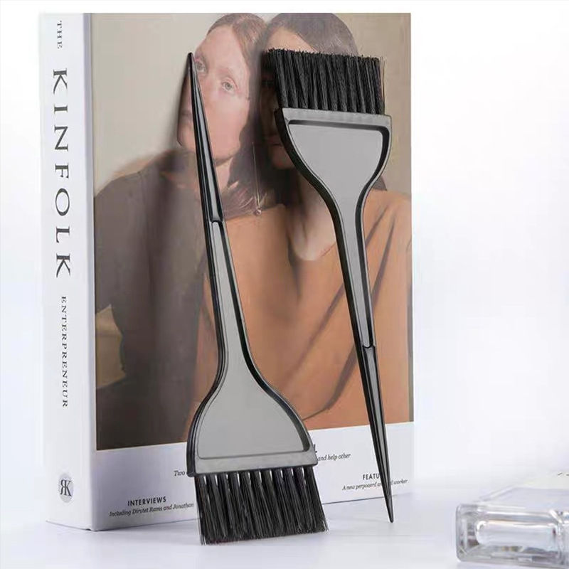 Cepillo negro recto cepillo de nylon salón de peluquería aceite teñido cepillo unilateral herramientas de peluquería cepillo casero cuidado del cabello dientes delgados