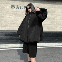 韩国时尚拉链开衫夹棉保暖棉服2025冬季新款宽松减龄百搭加厚外套