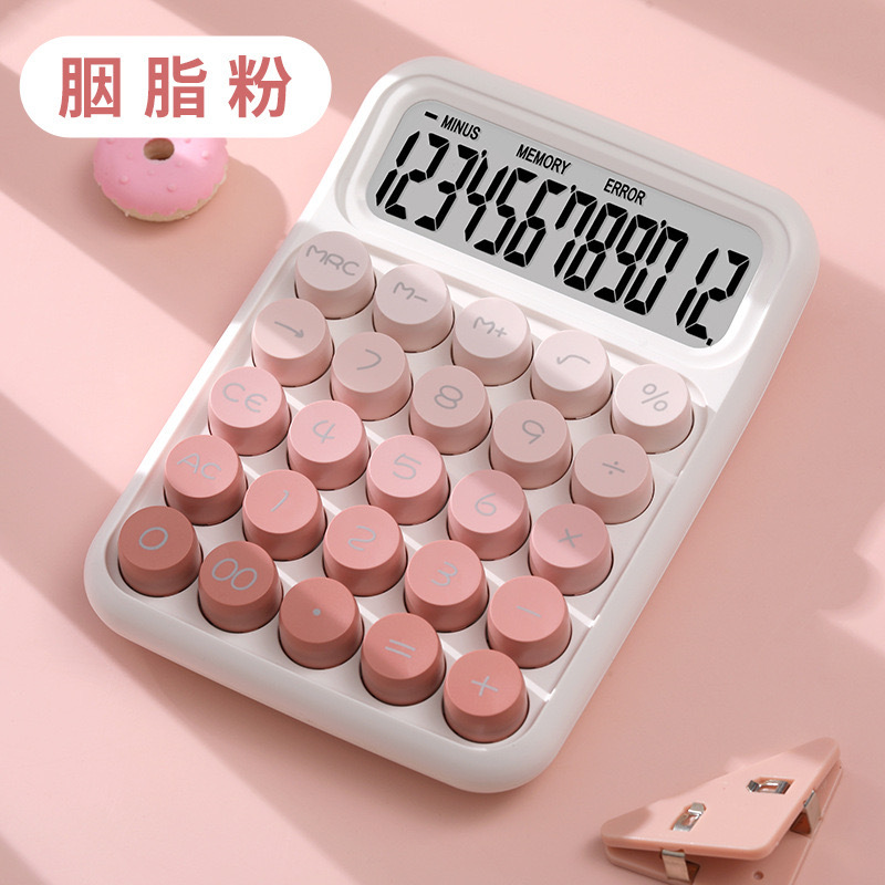 817 Pro Calculadora de botones grandes Calculadora de pantalla grande de 12 dígitos de alto valor facial de contabilidad de estudiantes Oficina transfronteriza