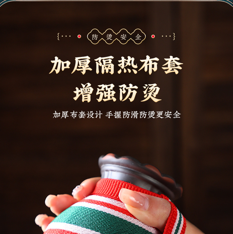 Bian Stone Fire Dragon Cupping Jar Gua Sha Massage Moxibustion Jar with Lotus Rim Heat-Resistant Home Use 365g quality and texture