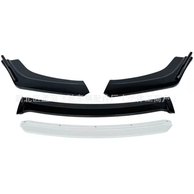 Car surround modification universal front Other Car Modifications - four-section-universal-sports-front-shovel-bright-black-and-white-set