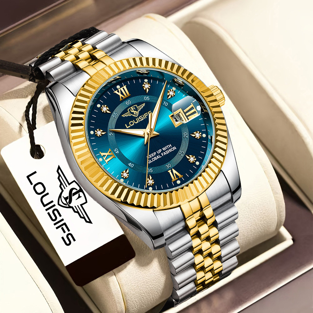 Louis Vans New Men's Watch for Male Students Luxury Trendy Fashion Wristwatch Tiktok Internet Celebrity Hot Item Dropshipping