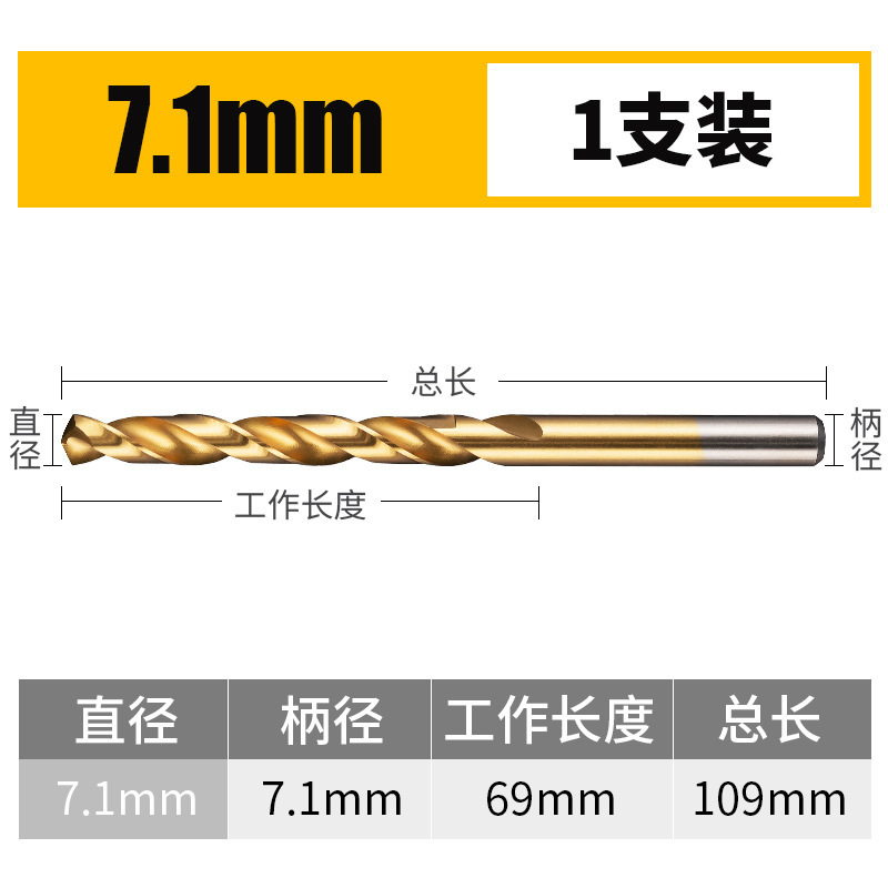 上海豪チタンメッキ麻花ドリル高速鋼直柄ステンレスドリルセット多機能延長金属コバルトドリル|undefined