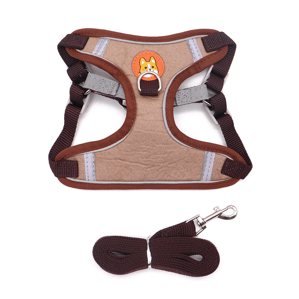 Cuerda de tracción para perros, correa para el pecho para mascotas, correa para perros, perro pequeño, pecho para perros lindo, correa para pasear a los perros, suministros transfronterizos