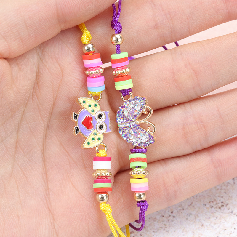 Fashion Heart Shape Butterfly Alloy Stoving Varnish Kid's Bracelets display picture 8