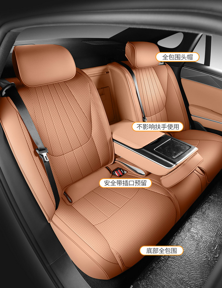 25 Models of Byd Han L Special Car Seat Covers, Full Surround Seat Covers, Universal for All Seasons, Breathable Leather Car Seat Covers