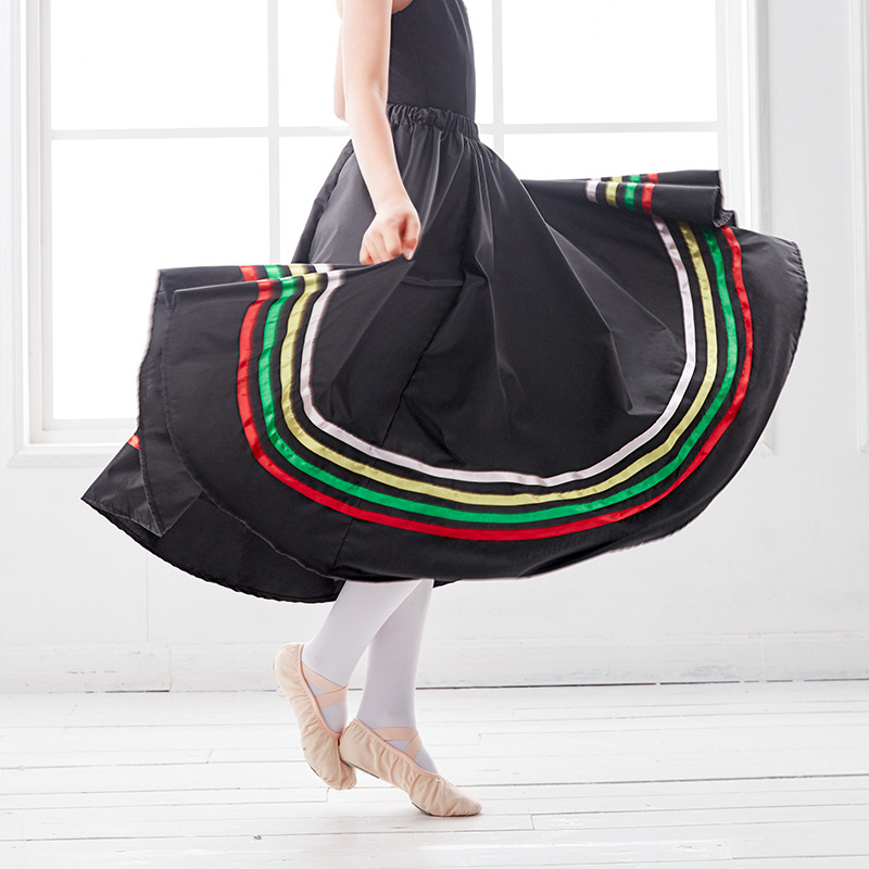 Carácter Ropa de baile Ballet falda de baile para niños Examen del emperador vestido de baile de la niña representativa práctica falda de estilo terrestre