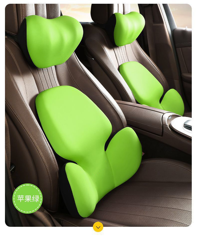Car Headrest and Lumbar Support, Home Use Car Driver's Seat Backrest Cushion, Neck Pillow, Hug-Style Memory Foam Lumbar Pillow Cushion Wholesale