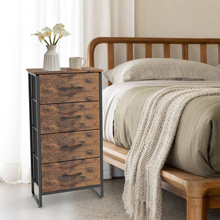 Bucket Cabinet Storage Cabinet Bedroom Nightstand Simple Living Room Non-woven Drawer Cabinet Wall Storage Cabinet Narrow Storage Cabinet