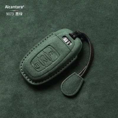 Car key bag Suede A7 Q7 A8 Q8 Q2L - 1-type-a-dark-green-hand-grab-rope