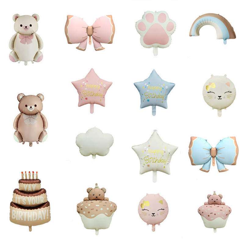 New Matte Balloon Bear Matte Cat Matte Rainbow Bow Birthday Decoration Layout Balloon Wholesale New Matte Balloon Bear Matte Cat Matte Rainbow Bow Birthday Decoration Layout Balloon Wholesale