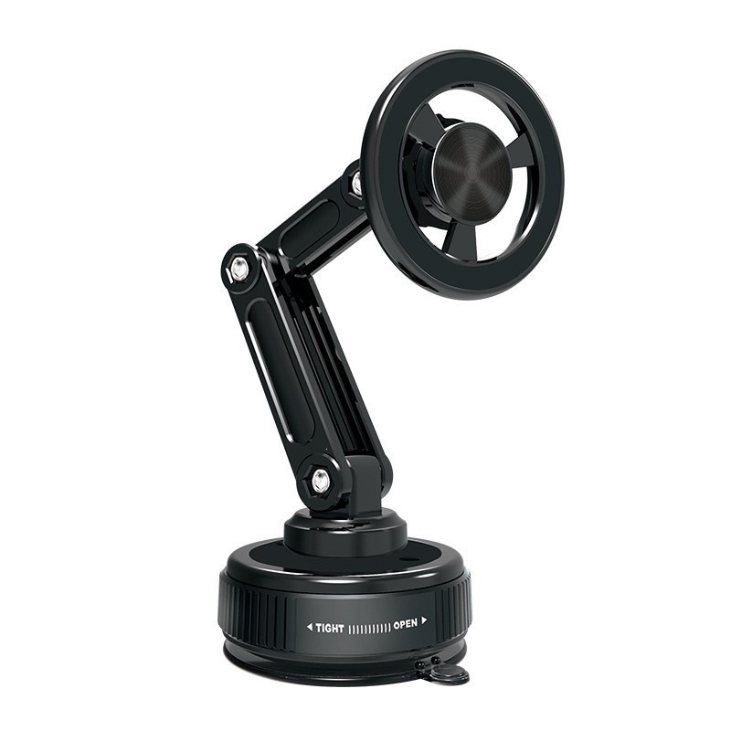 Cross-border car vacuum suction cup multi-angle adjustable magnetic dashboard center console foldable rotating navigation phone holder