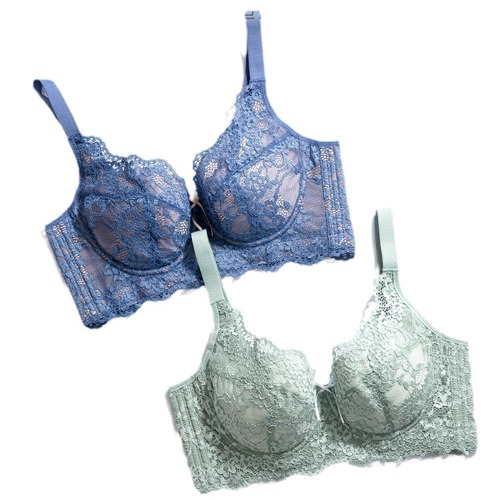 Direct factory shipping large size bra for women, big chest shows small, lace sexy, clustering, upper support, vice milk adjustment bra