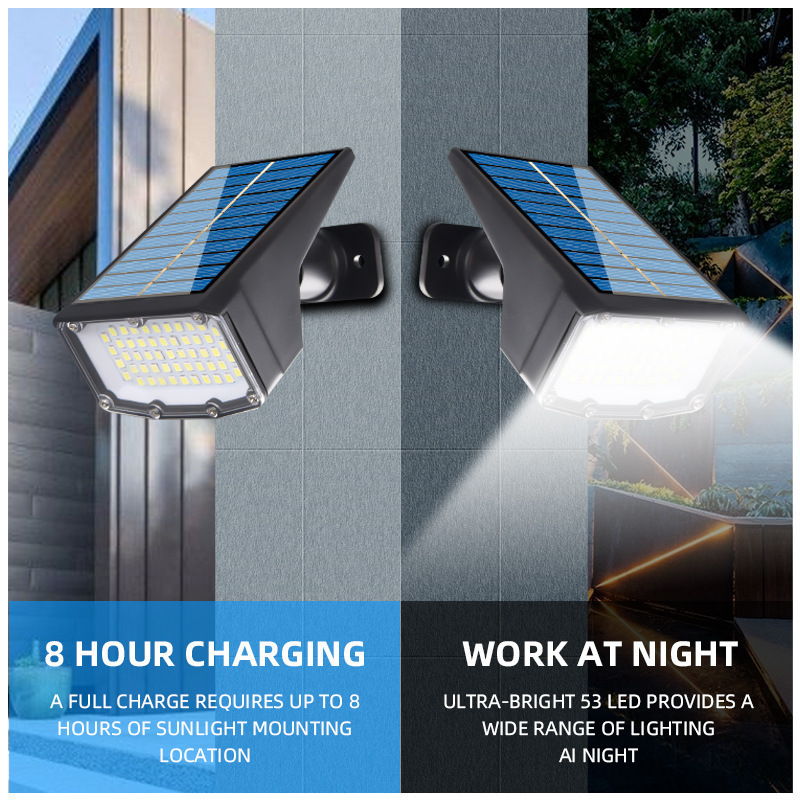 太陽エネルギー50ledスポットライト両用芝生ランプ家庭用屋外景観庭園壁灯花園照樹灯|undefined