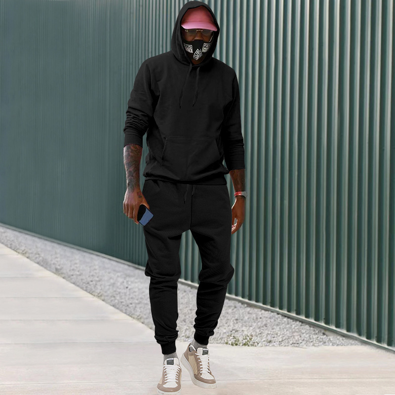 2023 Kapuzen-Plüsch-Hoodie Sport- und Freizeit-Sportbekleidung Zweiteiliges Set für Herren-Sets_voghion.com