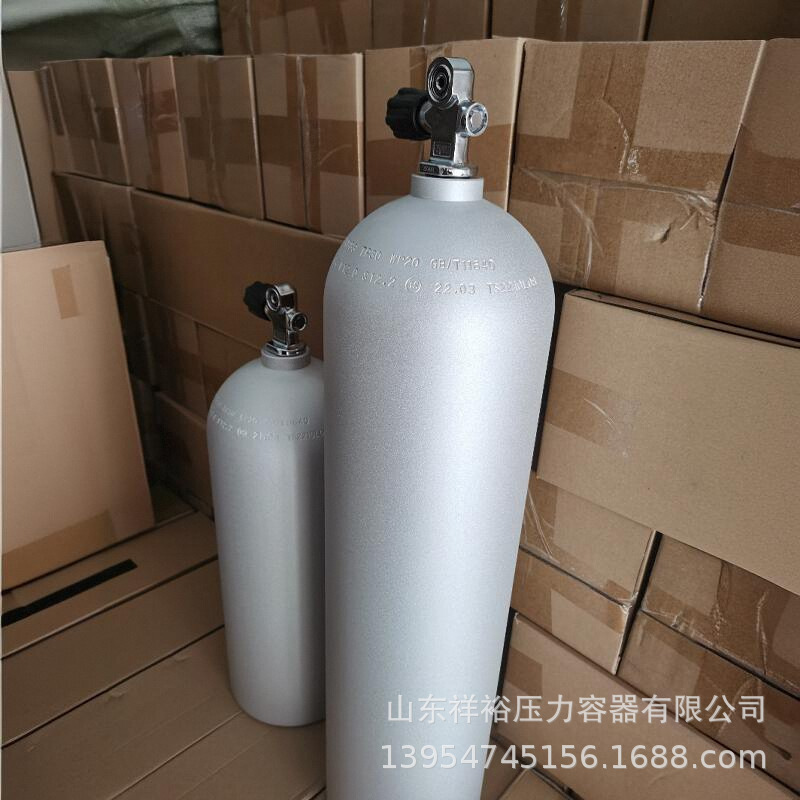 12L High-Pressure Aluminum Alloy Diving Cylinder, Diving Valve, Oxygen Cylinder, Breathing Carbon Fiber Cylinder