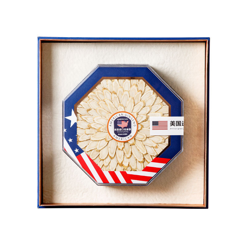 美国原产进口花旗参片高档礼盒150g250克西洋参片过节送礼营养品|undefined