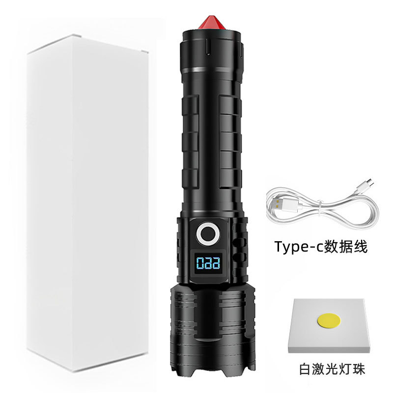 Al Aire Libre de alta potencia ultra-larga resistencia linterna táctica fuerte luz láser de largo alcance aleación de aluminio linterna patrulla de rescate