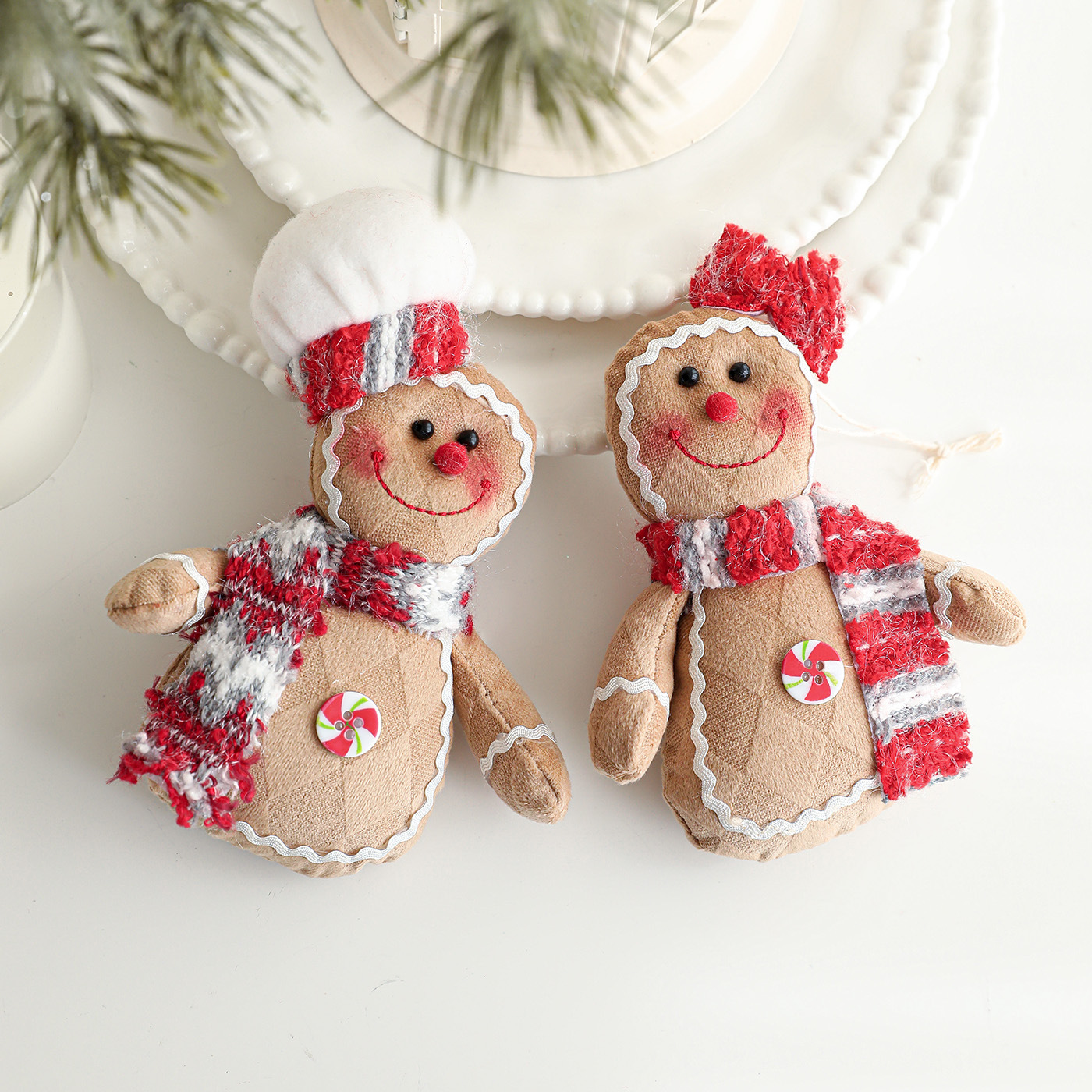 Nuevos regalos de Navidad muñecas galletas hombre pan de jengibre hombre colgante juguetes decoración de árbol de Navidad muñecas de ventana