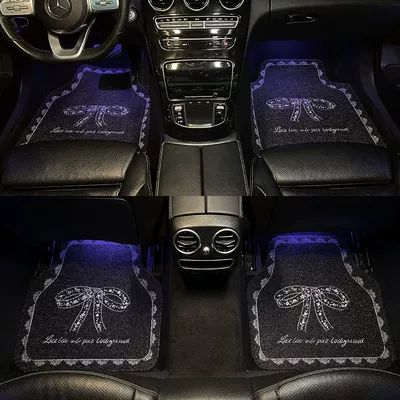for the Car Interior, Universal Foot Pad - upgraded-thickened-wire-loops-transparent-bow-universal-wire-loop-foot-pads-2-front-foot-pads-2-rear-foot-pads-embedded