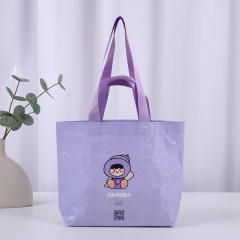 メーカー製の持ち運び可能な織りバッグ、展示会の広告ギフト、大容量のラミネート加工された目立つバッグ、ショッピングバッグ、ロゴ印刷