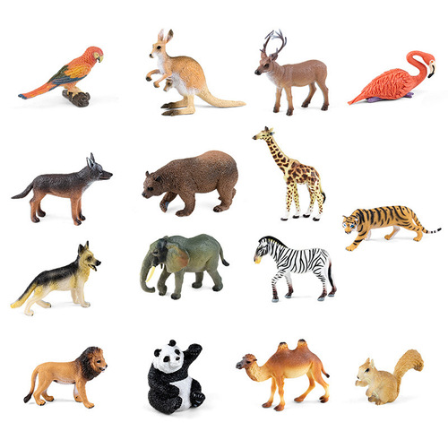 Cross-border simulation animal toys animal collection PVC solid animal model desktop decoration zoo gift