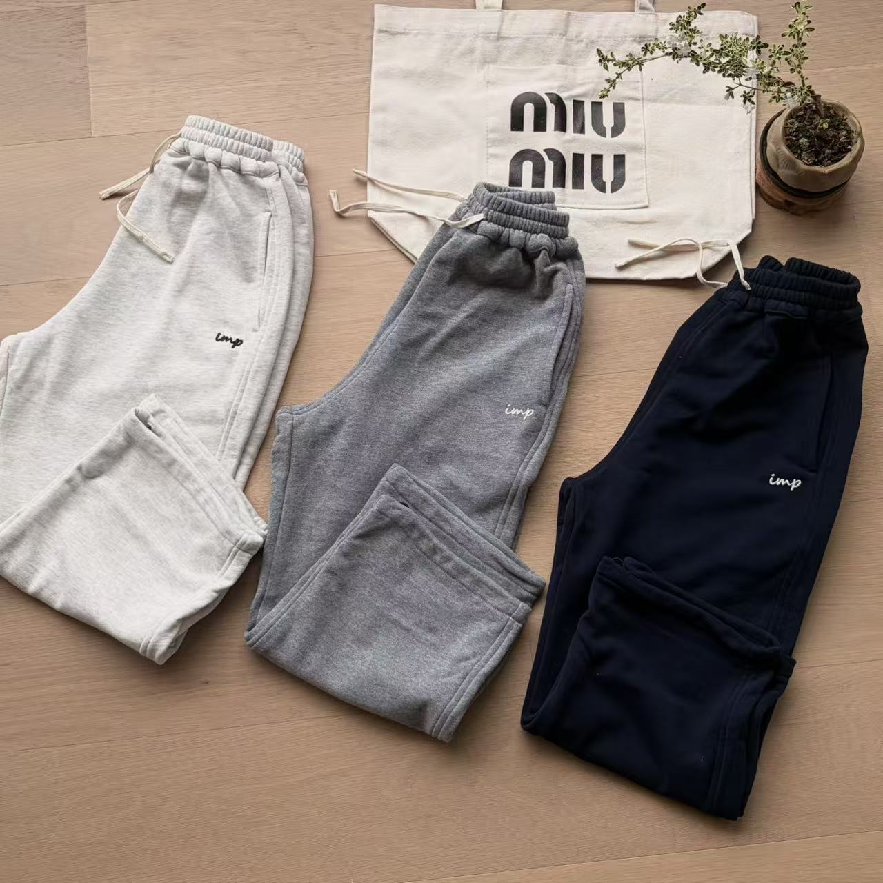 In Stock 2026 Spring, Summer, and Autumn Season Wearable Imp Children's Letter Embroidery Loose Straight Casual Sports Pants