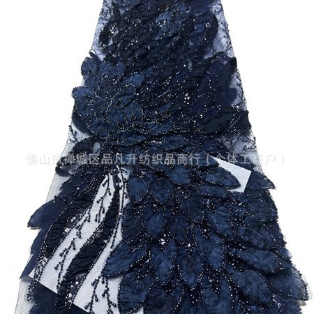 Nueva industria pesada tridimensional tela de encaje moda lindos cosplay flores de hadas vestido tela image 3