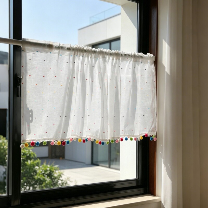 French-Style Fresh Fabric Half-Curtain, Floating Curtain, Cabinet Cover-Up Sheer Curtain, Door Curtain, No-Drill Partition Short Curtain, Cross-Border Model French-Style Fresh Fabric Half-Curtain, Floating Curtain, Cabinet Cover-Up Sheer Curtain, Door Curtain, No-Drill Partition Short Curtain, Cross-Border Model