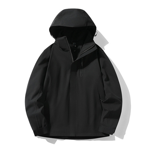 23 Outdoor New Single Layer Waterproof and Breathable Windproof Jacket for Men and Women, 4-in-1 Technology Outdoor Coat with Hood, Group Purchase and Customization