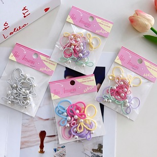 Candy-Colored Kidsren's Hair Band, Sweet Bow Hair Rope, Does Not Hurt Hair, High Elastic Pearl Headband, Hair Band Hair Accessory