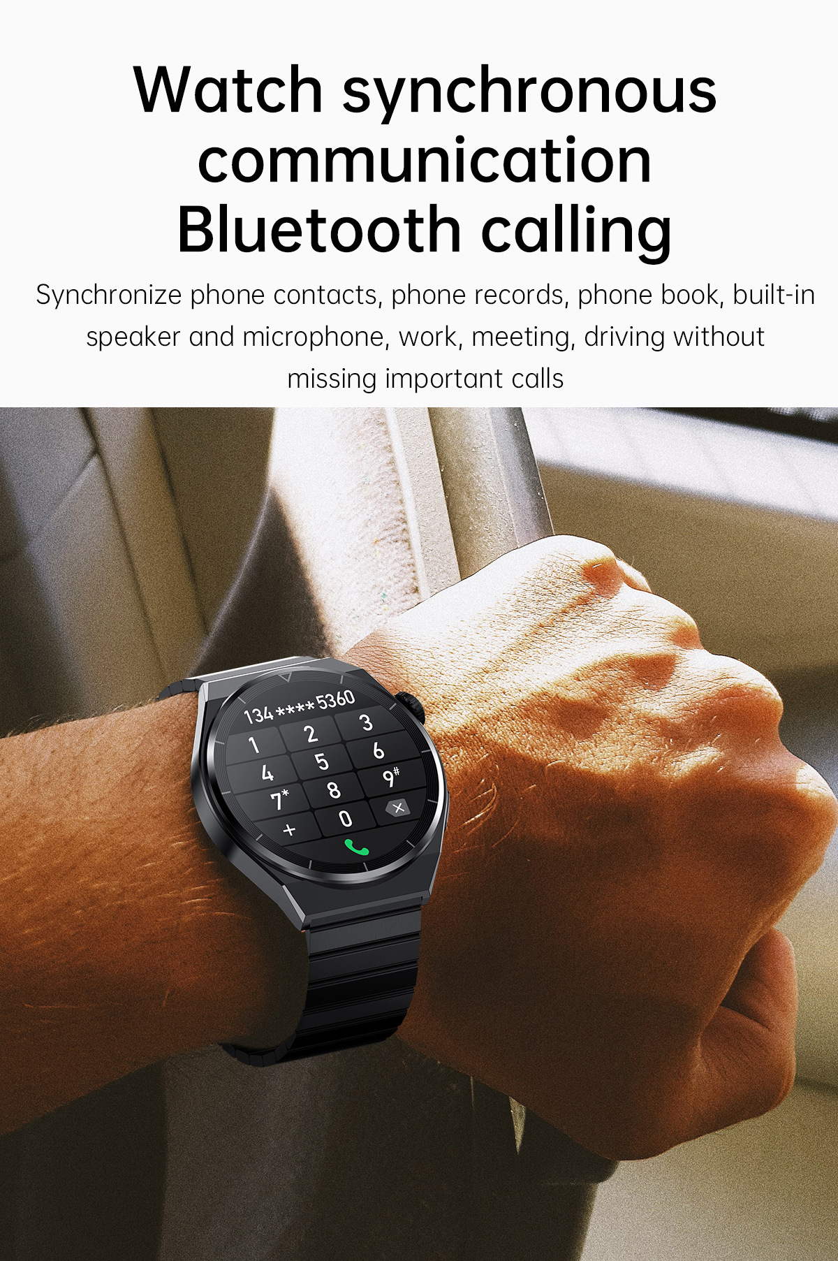 GT3PRO Smart Watch Bluetooth Anruf Herzfrequenz kabelloses Aufladen_voghion.com