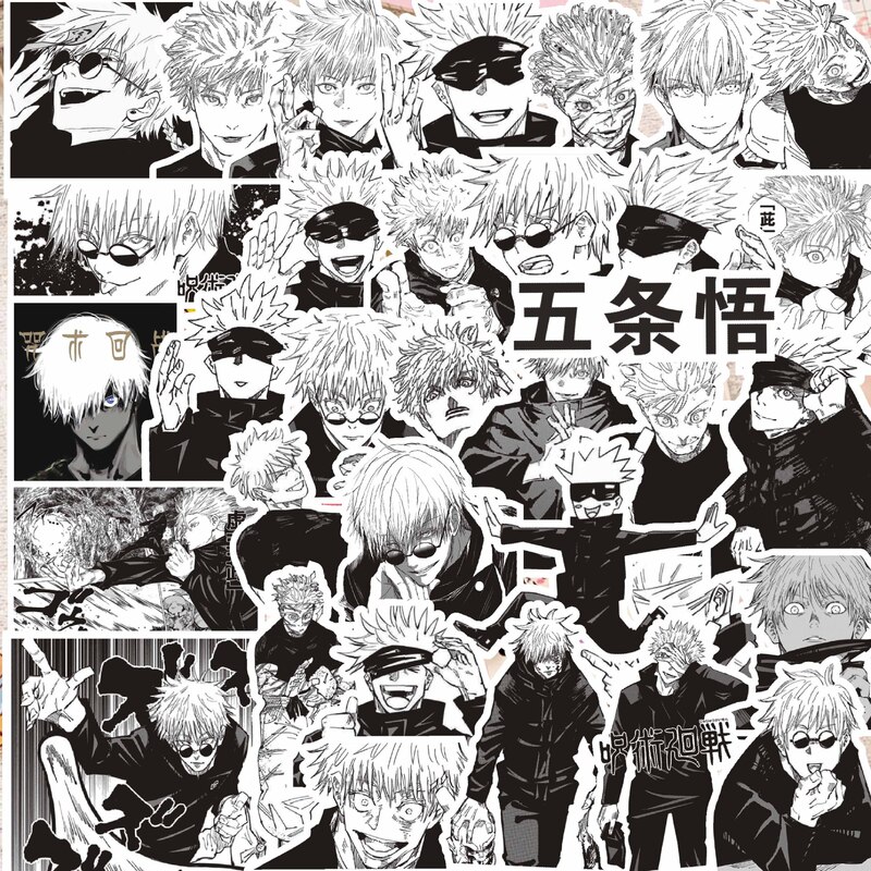 Spell Back War Sticker Five Enlightenment Sticker Single Black and White Cartoon Secondary Decoration Mobile Phone Hand Account Album Sticker Spell Back War Sticker Five Enlightenment Sticker Single Black and White Cartoon Secondary Decoration Mobile Phone Hand Account Album Sticker