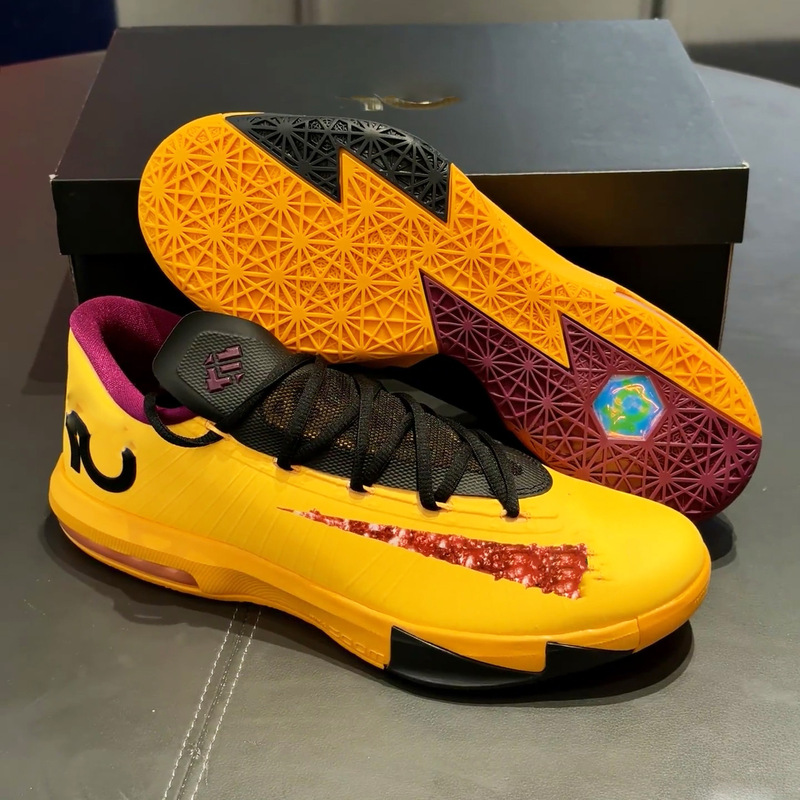 KD 6 Peanut Butter Basketball Shoes Durant 6 Supportive Fit Practical Sneakers for Men and Women Training Sports Shoes