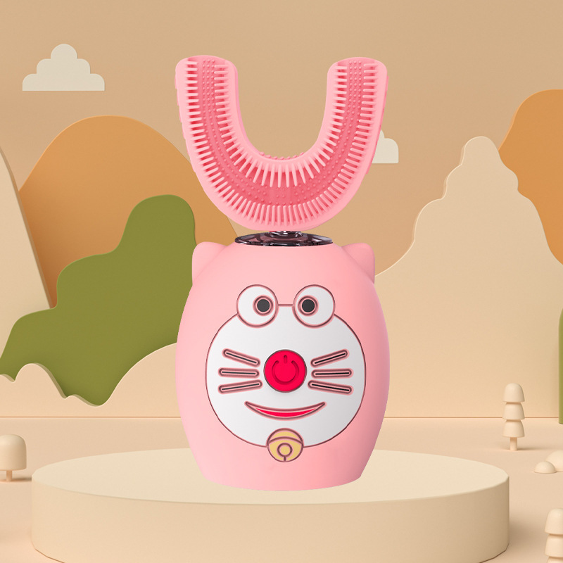 アマゾンの新型子供電動歯ブラシu型アニメ充電防水超音波口にシリカゲルソフトブラシクロスを含む|undefined