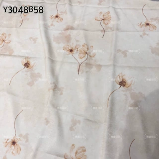 新款国风醋酸印花面料 手抓花复古晕染印花面料 可开发花型数码厂