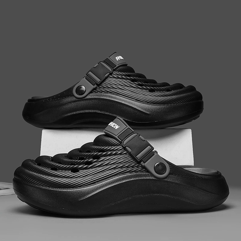 Тапочки Baotou, мужская летняя верхняя одежда, нескользящие сабо двойного назначения, нескользящие спортивные повседневные пляжные сандалии на мягкой подошве, модный стиль