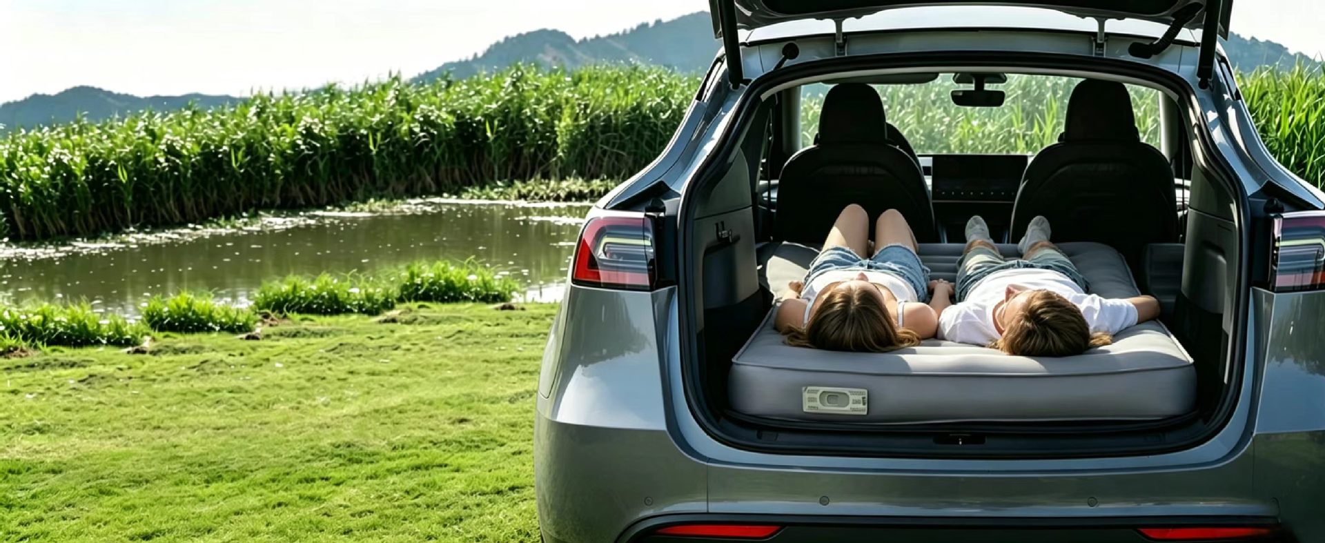 Tesla Special Car Mattress, Travel Outdoor Camping Automatic Inflatable Bed, Car Supplies