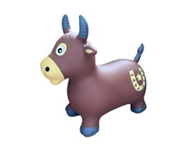 跳跳马棕色牛儿童玩具 宝宝坐骑小马 幼儿园摇摇马16P 环保材料