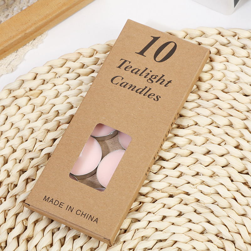 Propuesta creativa confesión 10 velas cáscara de aluminio té cera traje paquete libre de humo romántica pequeña taza redonda té estufa