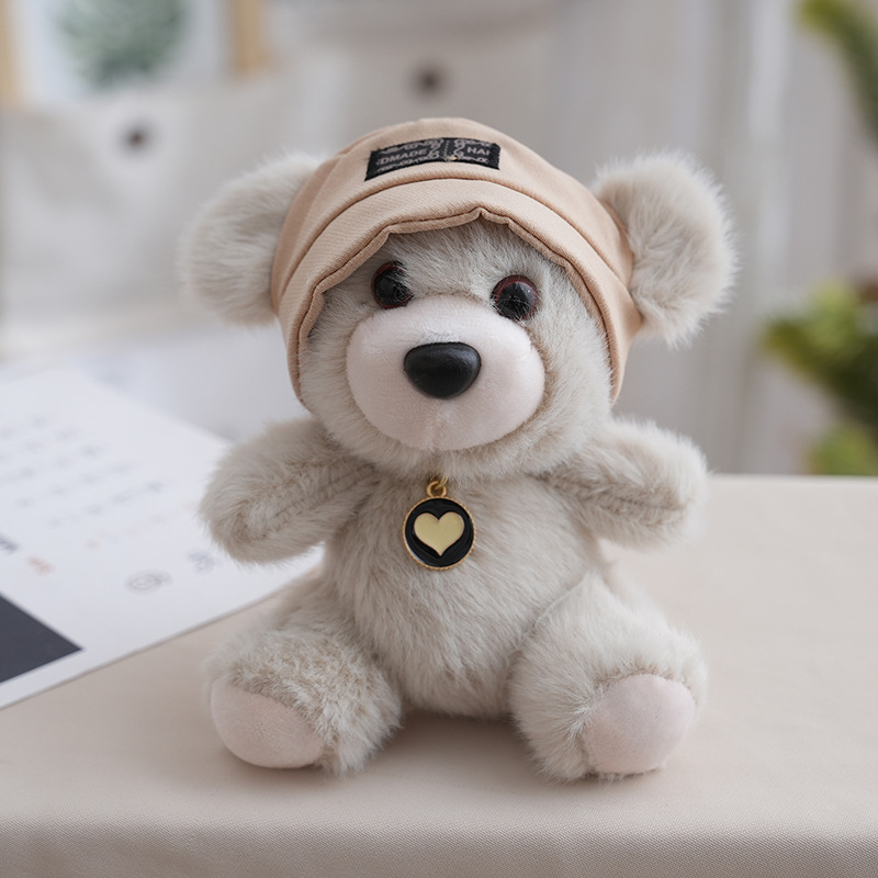 インターネット有名人かわいい帽子クマペンダントぬいぐるみ人形クマバッグペンダントキーホルダー布人形人形|undefined