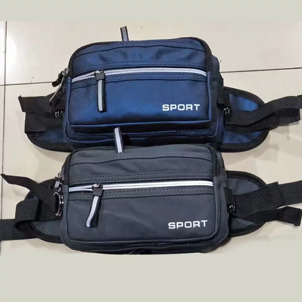 Wholesale Can Order Sports Outdoor Waist Bag, Multifunctional Men's Crossbody Bag, Chest Bag, Canvas Wear-Resistant Stall Cashier Bag
