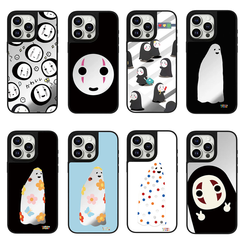 Suitable for iPhone 16 Phone Case Spirited Away No Face Man Apple 17 Air High-Quality Mirror 15 Animation C Case Suitable for iPhone 16 Phone Case Spirited Away No Face Man Apple 17 Air High-Quality Mirror 15 Animation C Case