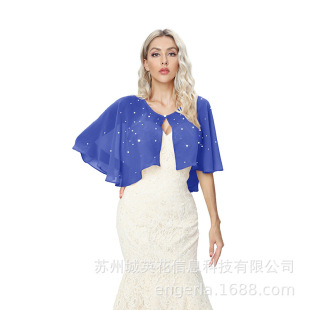 engerla2024 spring and summer New Fashion Bridal chiffon Pearl Amazon big Goods New Shawl