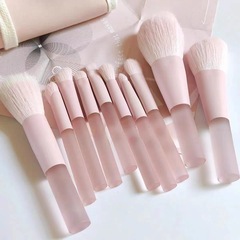 滄州十本のミニ半糖蜜桃粉化粧ブラシセット超柔らかい粉ブラシ頬紅ブラシ美化粧ツール