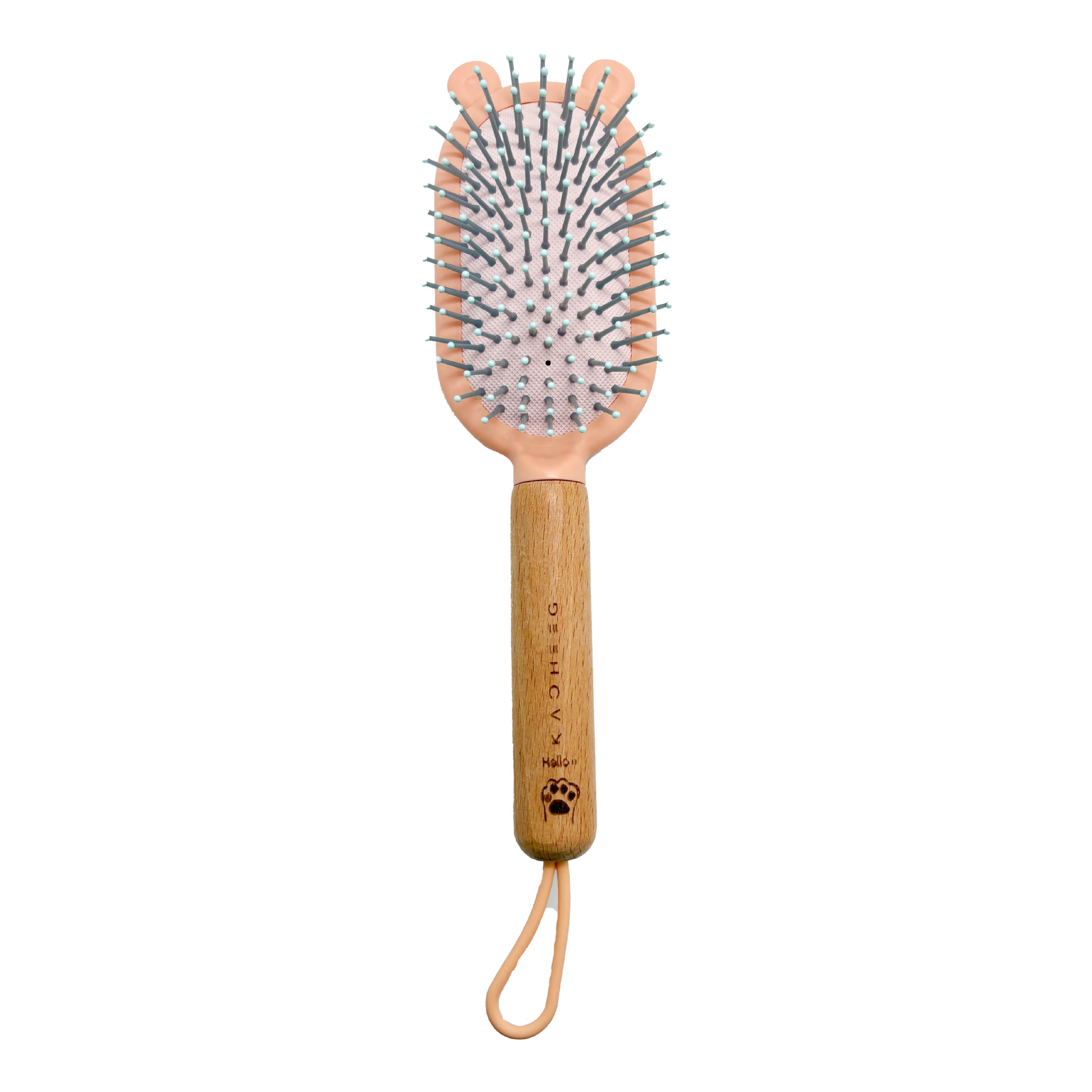 Mango de madera gran bolsa de aire, cabello de aire suelto, cabello de cabello de dientes grandes, cabello de cabello recto, cabello de masaje