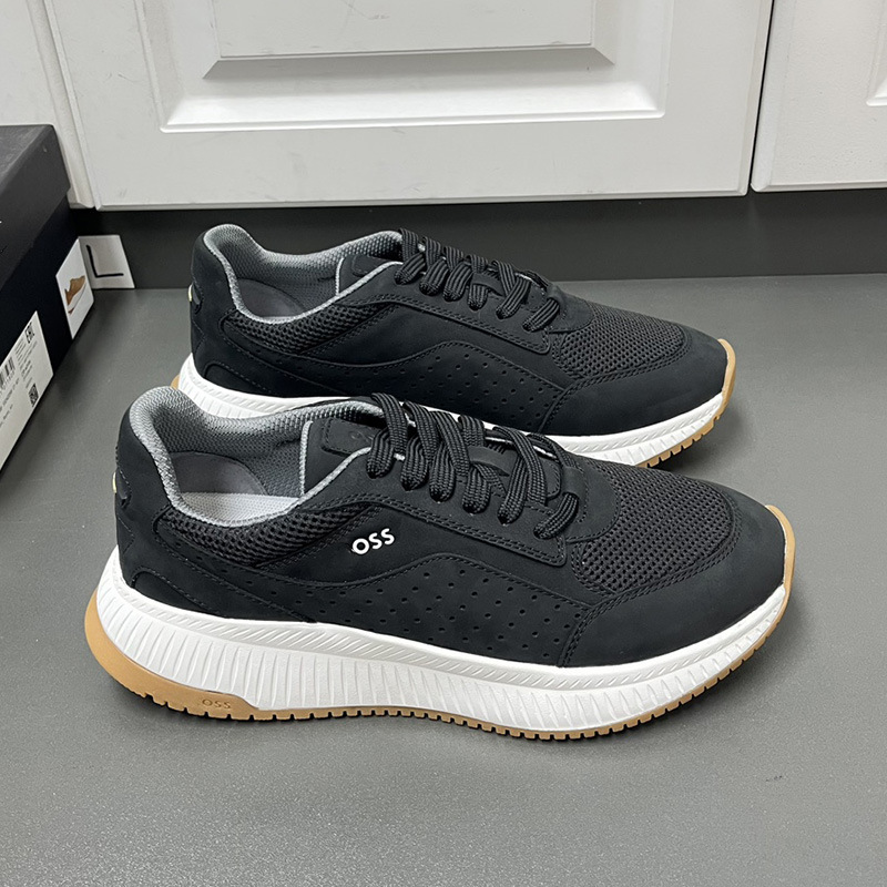 Spring and Summer New Thick-Soled Non-Slip Wear-Resistant Lightweight Breathable Lace-Up Mesh Shoes Korean Style Outdoor Sports and Leisure Driving Shoes