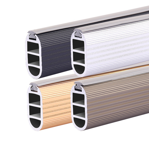 Sophie wardrobe clothes rail flange silent anti-slip clothes rod black aluminum alloy wardrobe inner cross rod hanging rod thickened